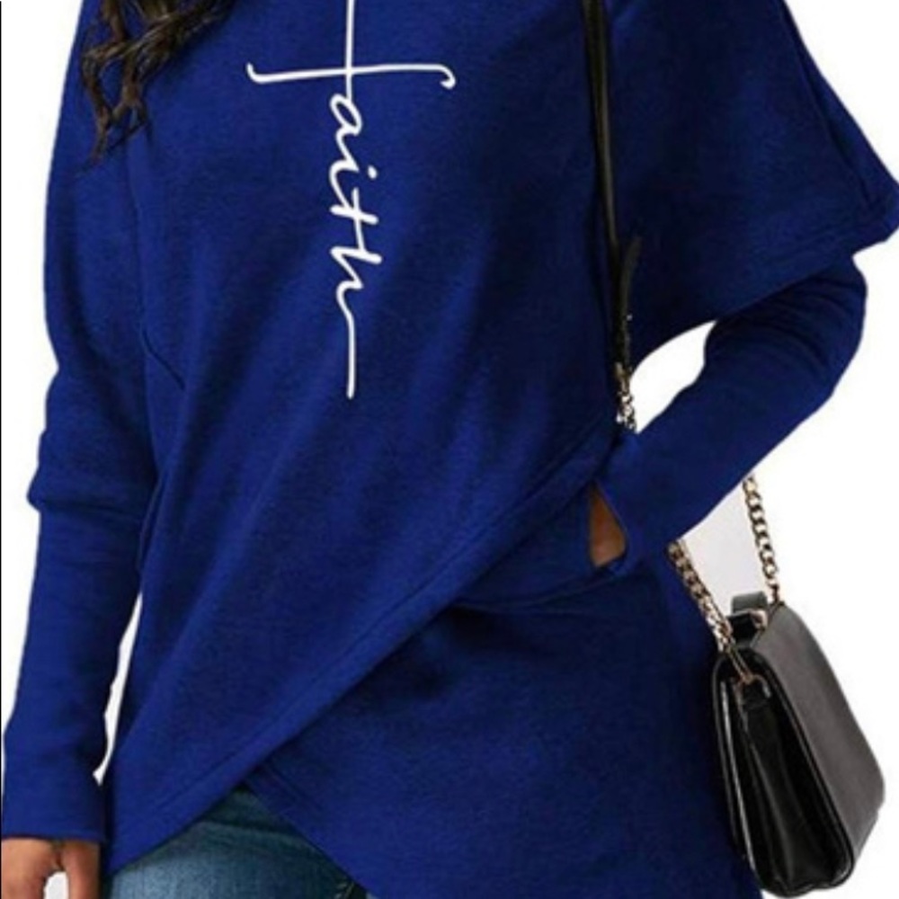 Faith Royal Blue Sweatshirt Size L